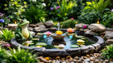 Teichdeko aus wetterfestem Material für Gartenteich