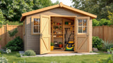 Gerätehaus aus Metall für Garten, wetterfestes Gartenhaus zur Aufbewahrung von Gartengeräten