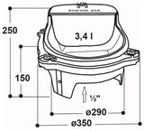 Schwimmerbecken Mod. 43A heizbar
