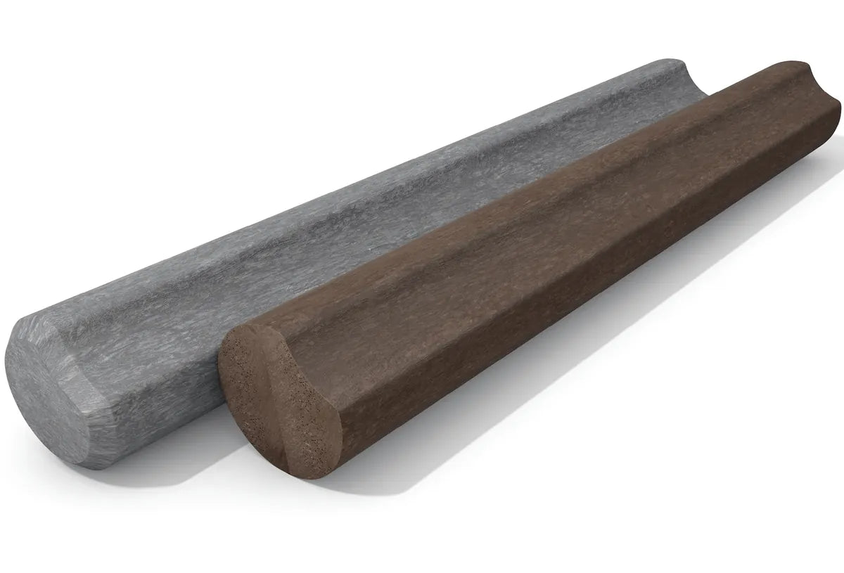 Hohlkehlpalisade aus Recyclingmaterial
