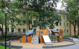 Hohlkehlpalisade aus Recyclingmaterial