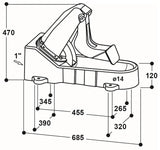 Membran-Weidepumpe, Mod. 547 inkl. Schlauchanschluss-Stutzen 1"