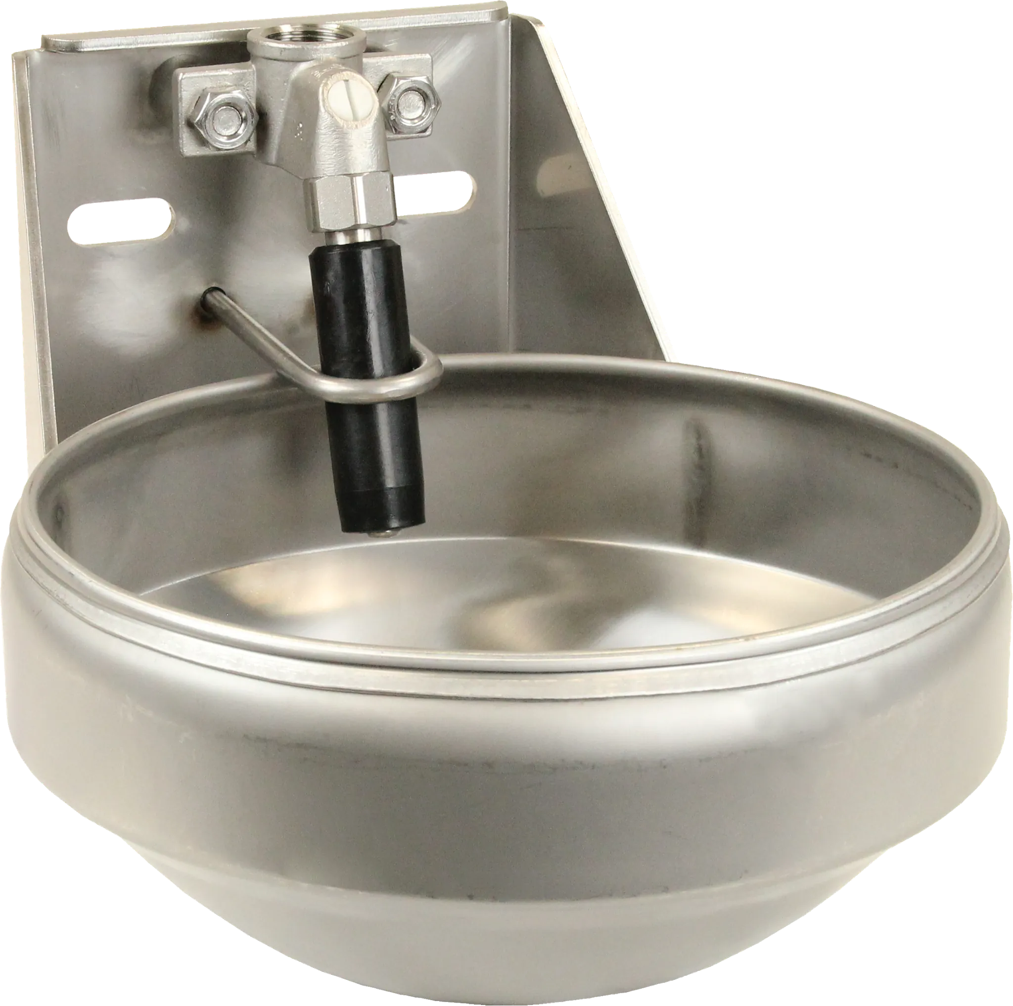Edelstahl-Rohrventilbecken Mod. 1220 komplett aus Edelstahl, 3/4" Ventil