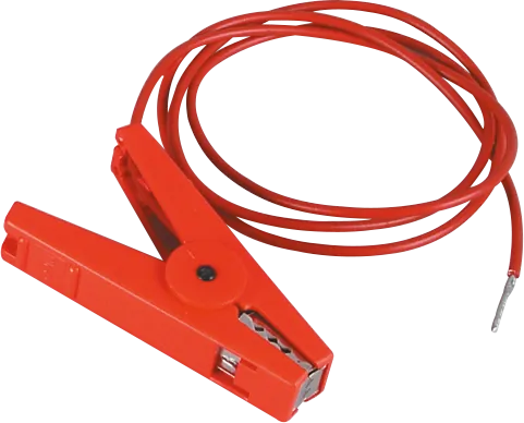 Zaunanschlußkabel, rot, Edelstahlklemme und 3 mm Stift (1 Stück / Pack)