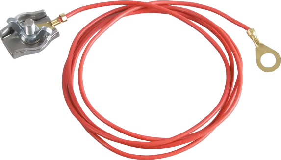 Zaunanschlußkabel Seil, mit Edelstahlseilklemme 8 mm Ringöse
