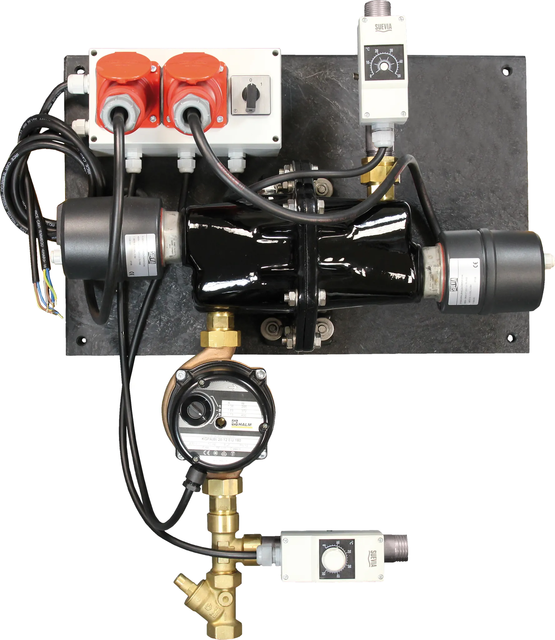 Umlaufheizsystem Mod. 312, 6000W/400V, mit Thermostat und Umlaufpumpe