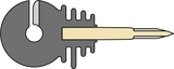 Ringisolator Compact mit Holzgewinde (25 Stück / Pack)