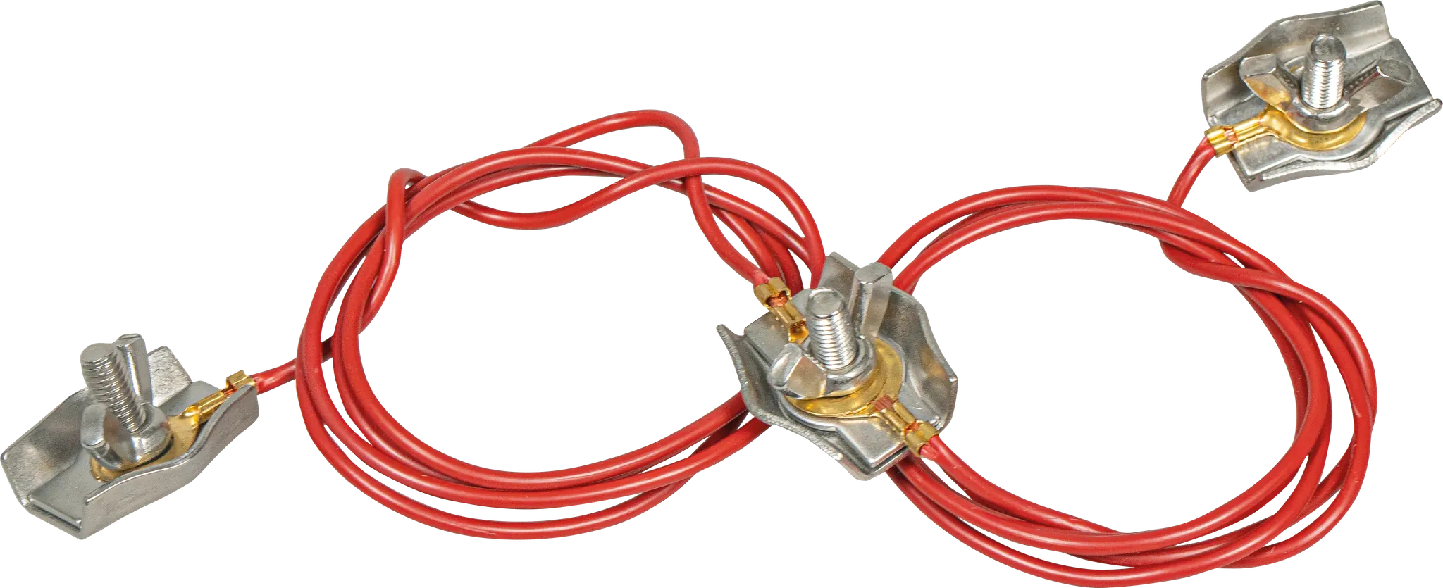 Zaunverbindungskabel Seil, mit 3 Edelstahl-Seilklemmen (1 Stück/Pack)