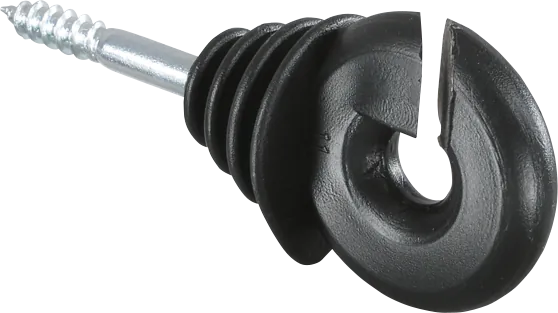 Ringisolator, m. Holzgewinde, 6mm Schaft (Eimer mit 250 Stück, inkl. Einschraub-