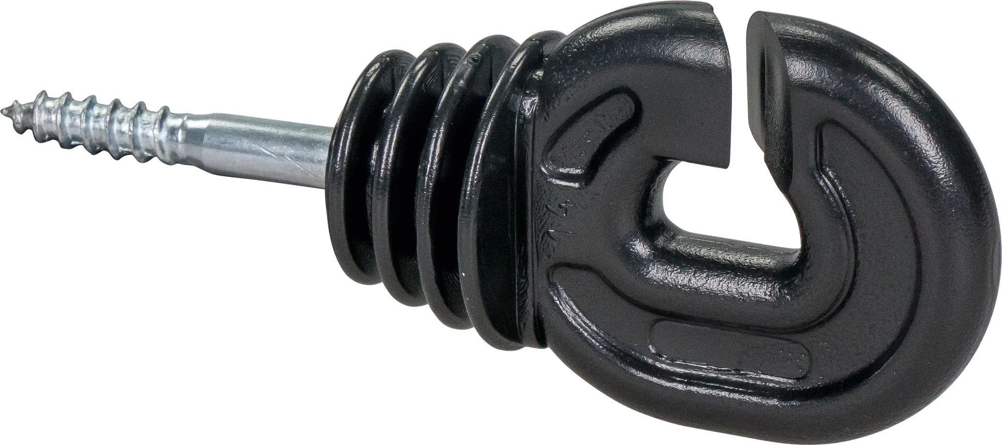Super-Ringisolator mit Holzgewinde, schwarz, 6 mm Schaft (Eimer mit