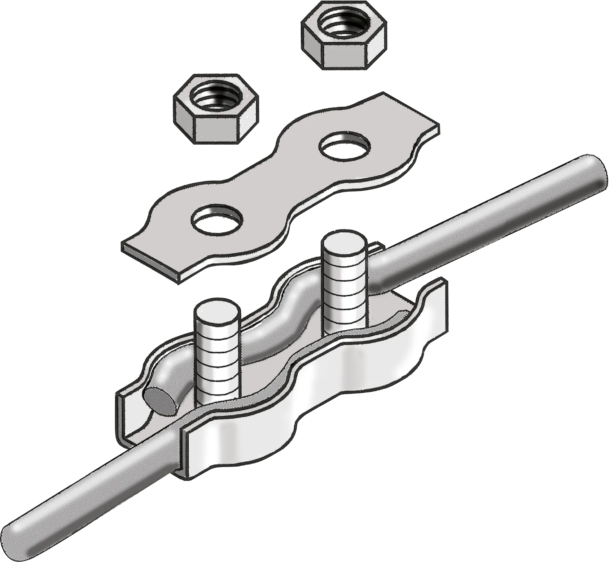 Seilverbinder verzinkt, für Seile bis 6 mm (5 Stück / Pack)
