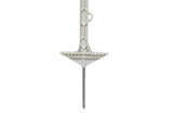 Kunststoffpfahl Torero 123cm weiß, 10er Bund