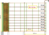 Tornado XL-Elektrozaunnetz, Kombi, 1,06 m, 50 m, Einzelspitze