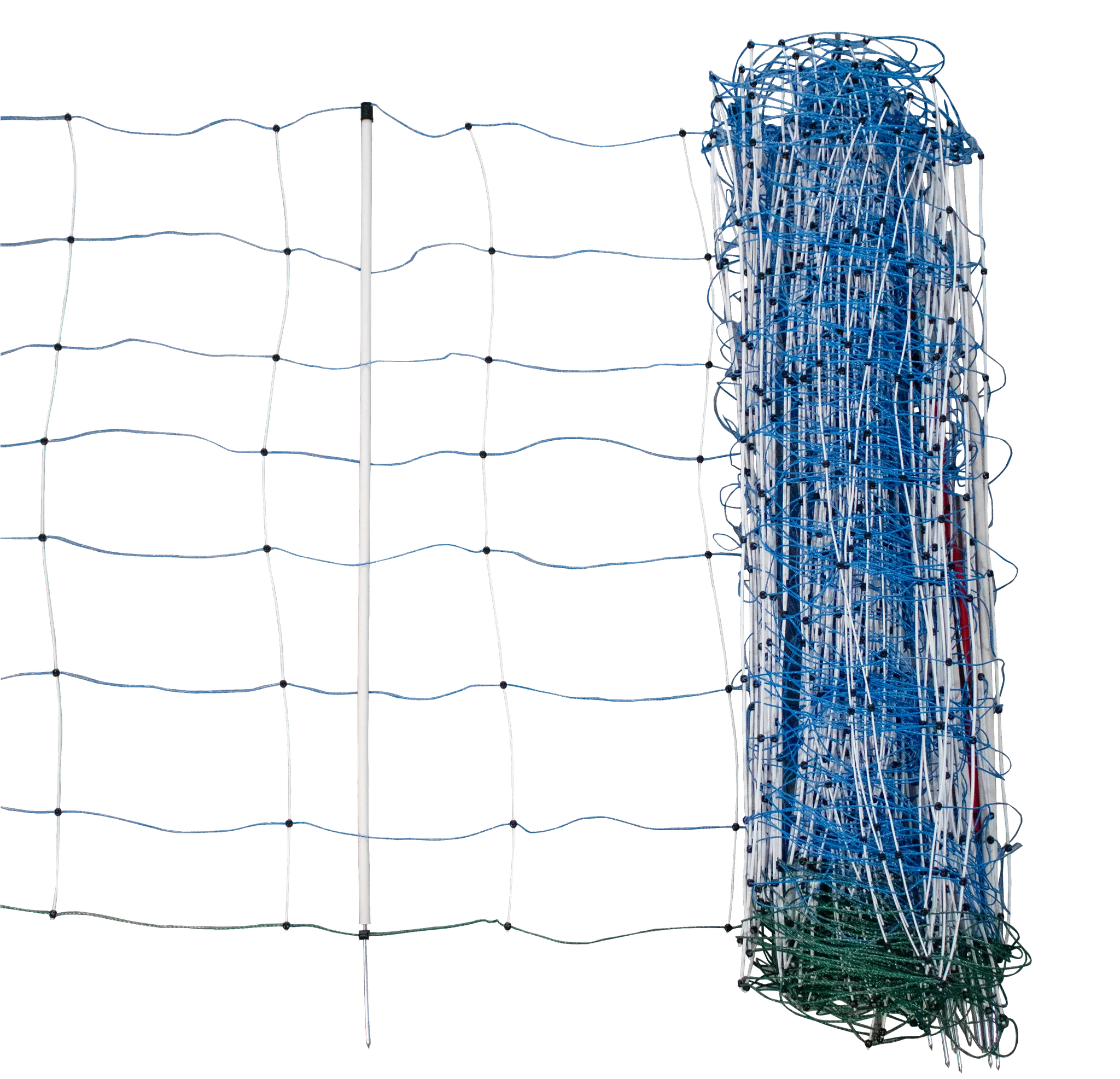 Tornado Elektrozaunnetz Kombi, blau, h= 108 cm, 50 m, Einzelspitze,