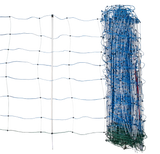 Tornado Elektrozaunnetz Kombi, blau, h= 108 cm, 50 m, Einzelspitze,