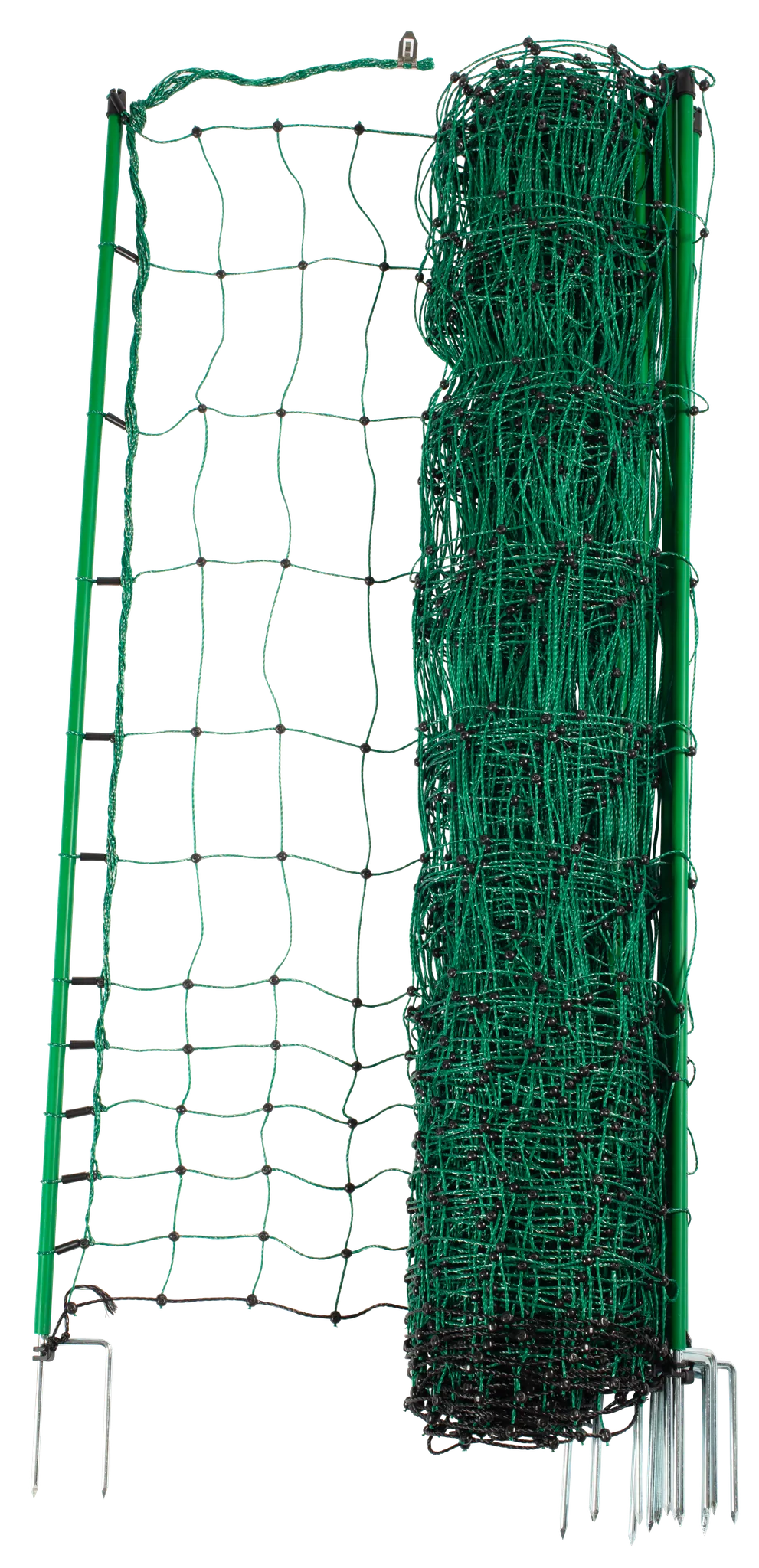 Geflügelnetz, grün, 112 cm hoch, mit Doppelspitze, 25 m