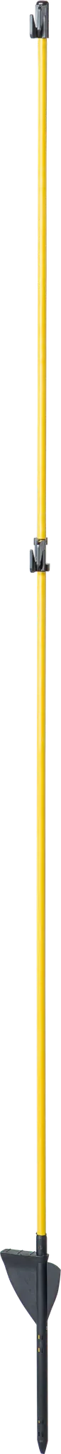 Oval-Glasfiberpfahl, Glasfiberspitze 1,60 m Triffstufe, 2 Isolatoren