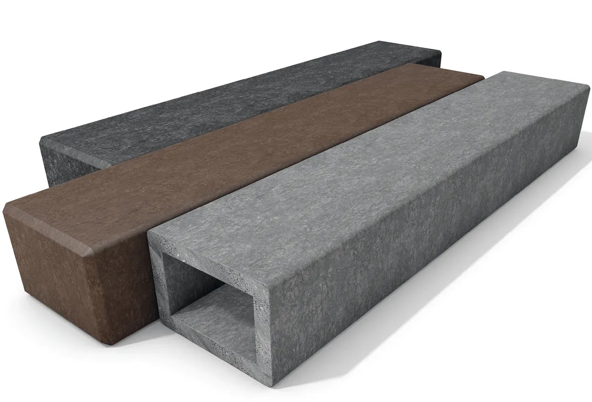 Rechteckpalisade aus Recyclingmaterial