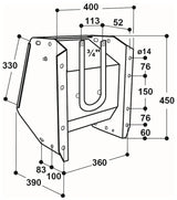 Ventil-Trogtränke Mod. 480 Edelstahl integrierter Ringleitungsanschluss