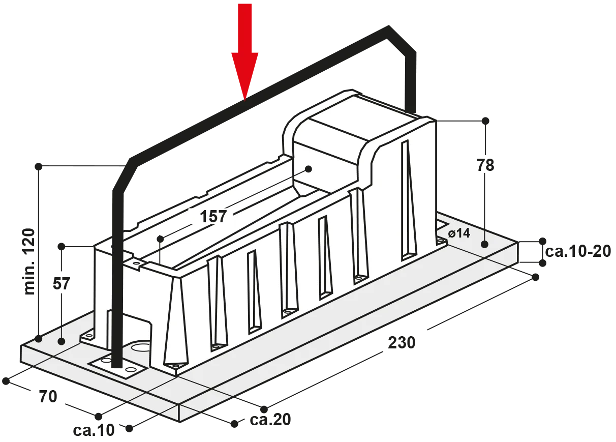 Thermo-Tränkewanne Mod. 6523, 150 Liter