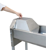Schnellablauf-Trog 1,40 m (100 l) Modell 6714 für Wandmontage, Edelstahl