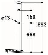 Schnellablauf-Trog 1,90 m (130 l) Modell 6219 für Wandmontage, Edelstahl