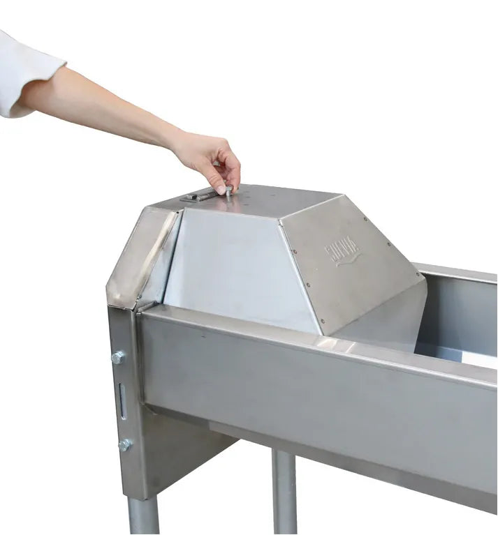 Schnellablauf-Trog 1,90 m (130 l) Modell 6219 für Wandmontage, Edelstahl