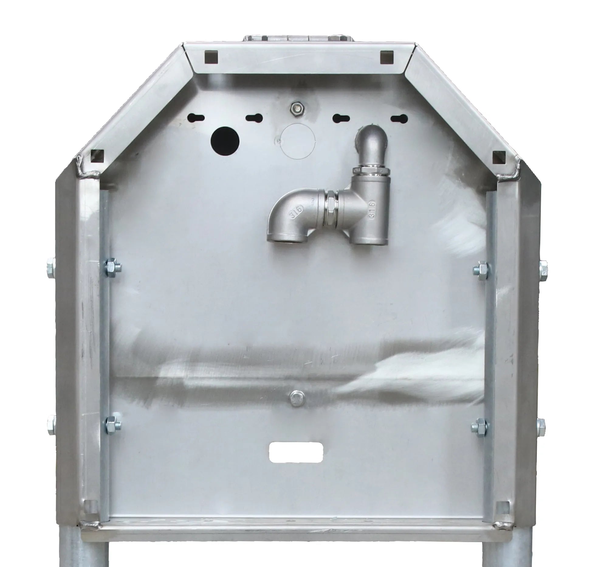 Schnellablauf-Trog 2,85 m (200 l) Modell 6728 für Wandmontage, Edelstahl