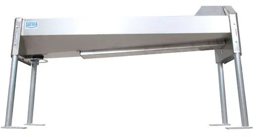 Schnellablauf-Trog 2,85 m (200 l) Modell 6728 für Wandmontage, Edelstahl