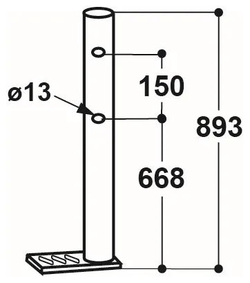 Schnellablauf-Trog 2,85 m (200 l) Modell 6728 für Wandmontage, Edelstahl