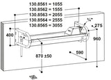 Flachschwenk-Trog 1,5 m - Inhalt 50 l für Wandmontage, Wanne und