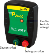 P2000, Weidezaun-Gerät für 230 V Netzanschluss