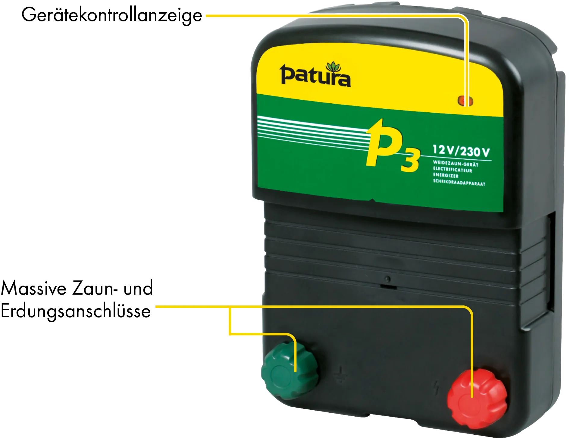 P3, Weidezaun-Kombigerät, 230V/12V