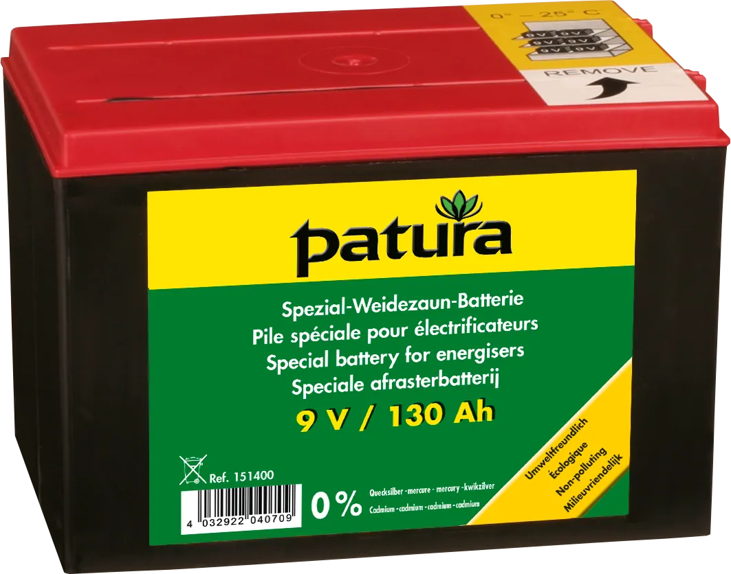 Spezial-Weidezaun-Batterie 9 V / 130 Ah