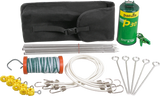 Wanderreiterset, Packtasche mit P 30-Gerät, Alu-Pfählen, 40 m Band,