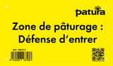 Warnschild "Weide betreten verboten" Kunststoff -französisch-
