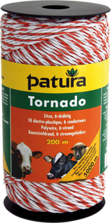 Tornado Litze, 200 m Rolle, weiss-orange 5 Niro 0,20 mm, 1 Cu 0,30 mm
