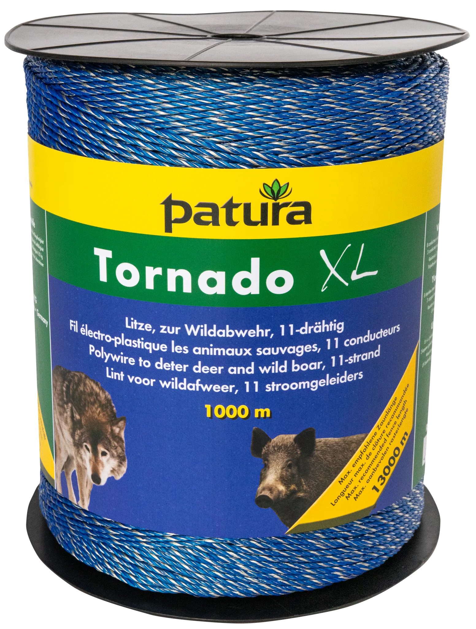 Tornado XL Litze, 1000 m Rolle 8 Niro 0,20 mm, 3 Cu 0,30 mm, blau