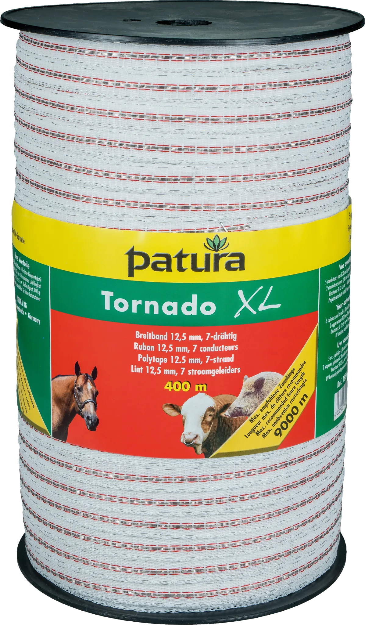 Tornado XL Breitband 12,5mm, 400 m Rolle 5 Niro 0,20 mm, 2 Cu 0,30 mm, weiss-rot