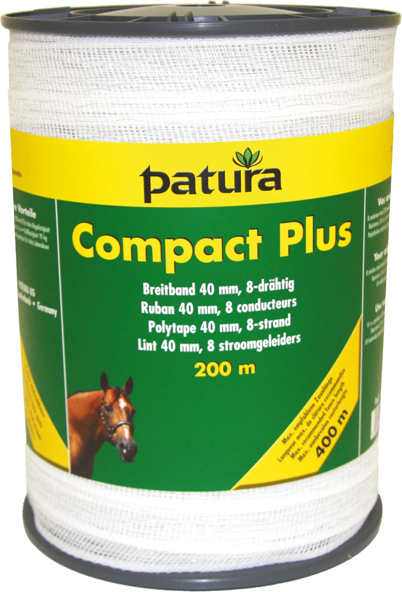 Compact Plus Breitband 40mm, 200 m Rolle 8 Niro 0,20 mm, weiss