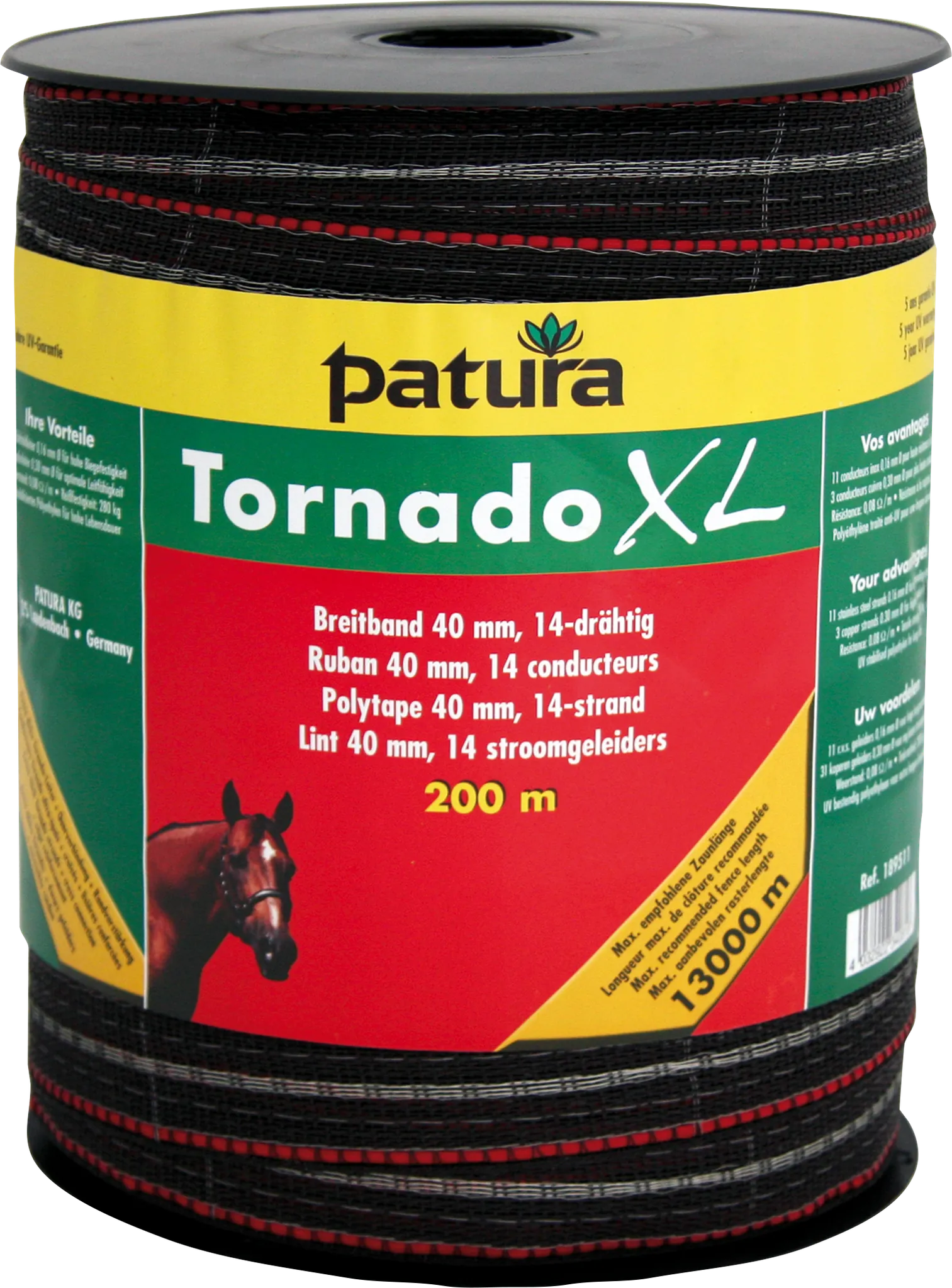 Tornado XL Breitband 40 mm, 200 m Rolle 11 Niro 0,16mm, 3 Cu 0,30mm, braun