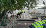 Balken aus Recyclingmaterial