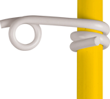 Kunststofföse weiß, für Litze/Seil für Pfähle d=12mm, (25 Stück / Pack)