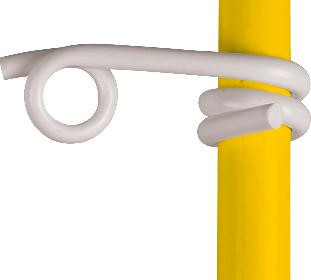 Kunststofföse weiß, für Litze/Seil für Pfähle d=12mm, (Eimer mit 150 Stück)