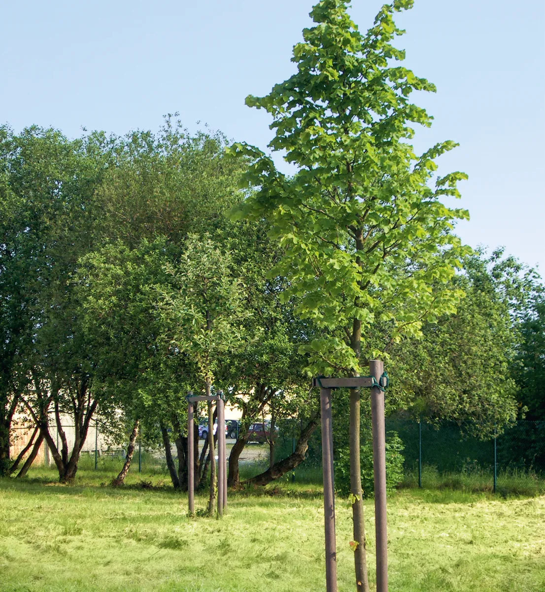 Rundpfosten aus Recyclingmaterial