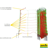 Tornado XL-Elektrozaunnetz, Kombi, 1,06m 50 m, Doppelspitze