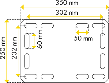 Pfosten d=76 x 3,6 mm, L= 1,65 m, mit Bodenplatte für Spaltenboden