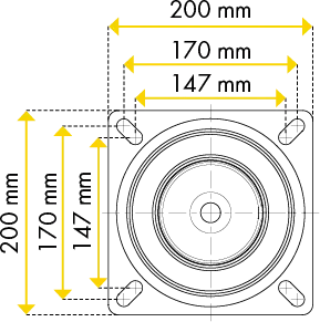 Pfosten d=102 x 4 mm, L= 1,65 m, mit Bodenplatte, Edelstahl