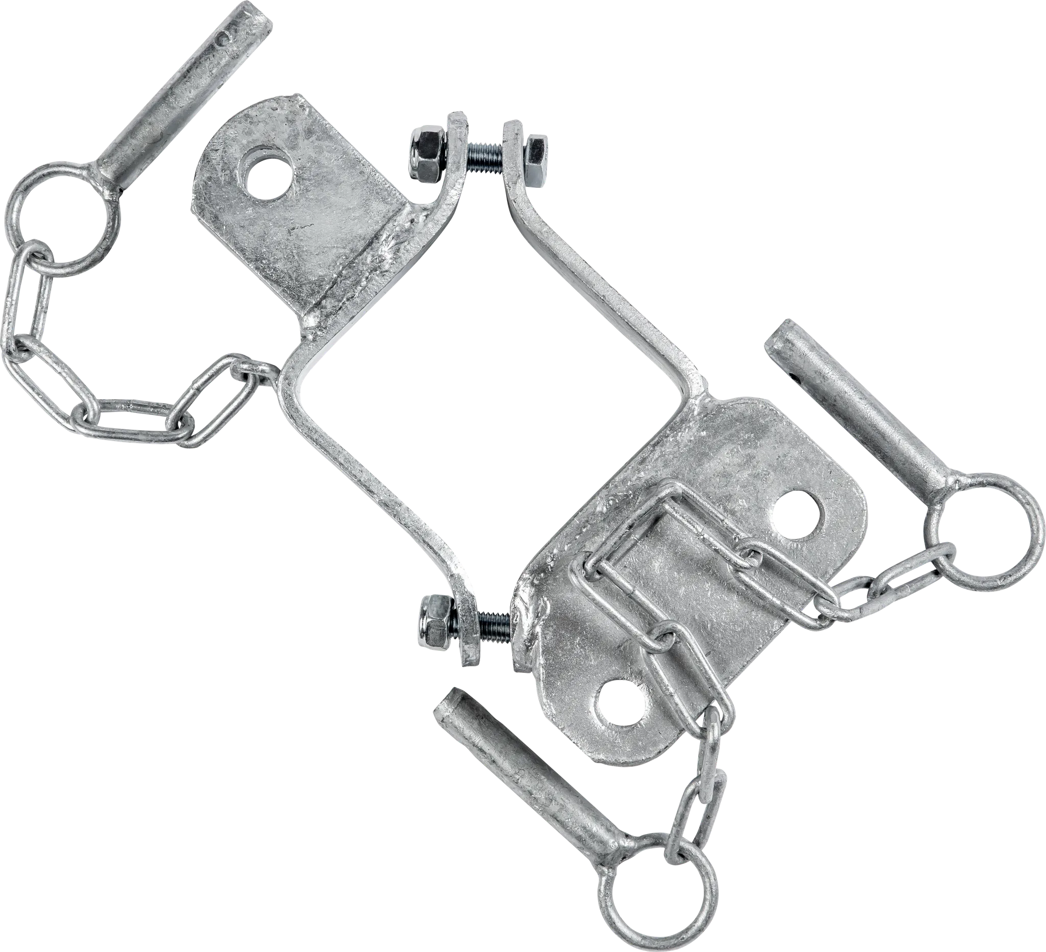 Schelle Quadrat 90 mm, 3 Halter, 1 x parallel, vz