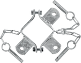 Schelle Quadrat 90 mm, 3 Halter, winklig, vz